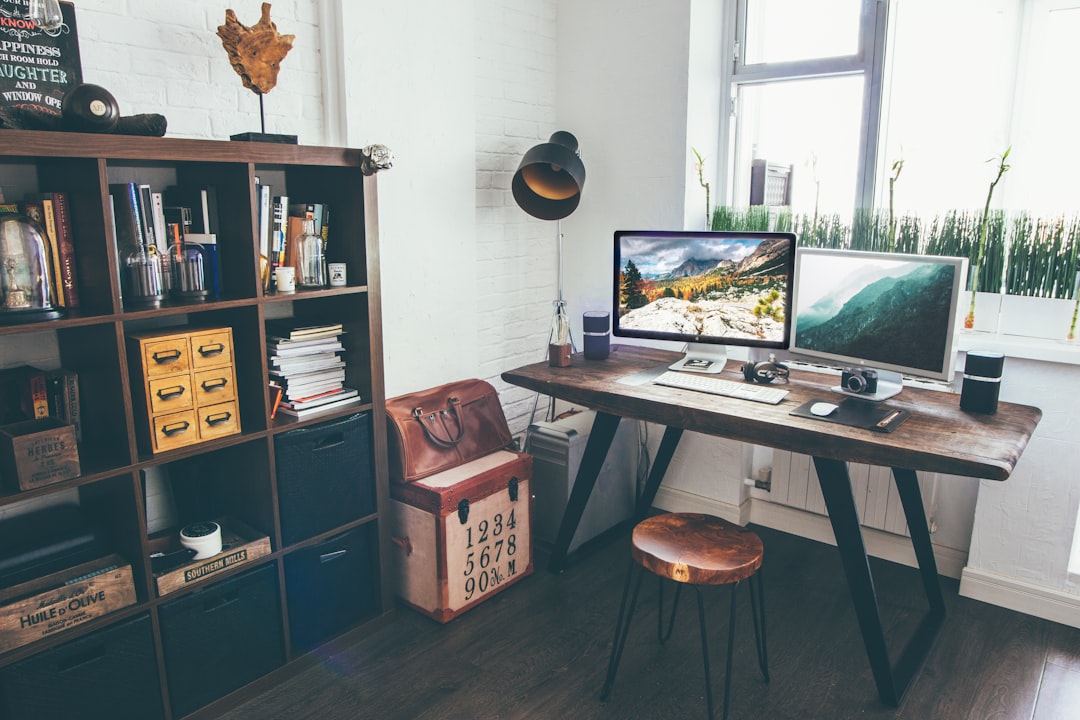 A Modern High End Photorealistic Image Featuring A Clean Workspace With A Laptop Displaying Financ